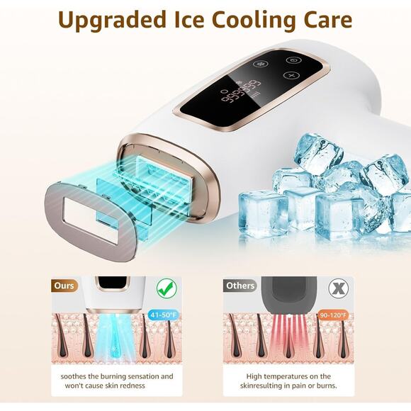 Ipl Laser Hair Removal Device with Painless Care Function White - Picture 2 of 6